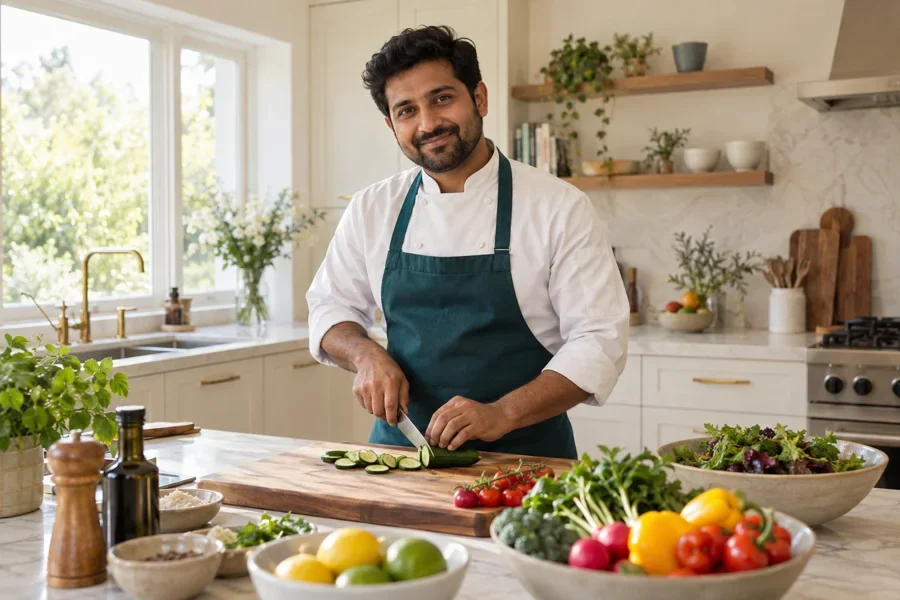 Home cooks at work — illustrative photograph
