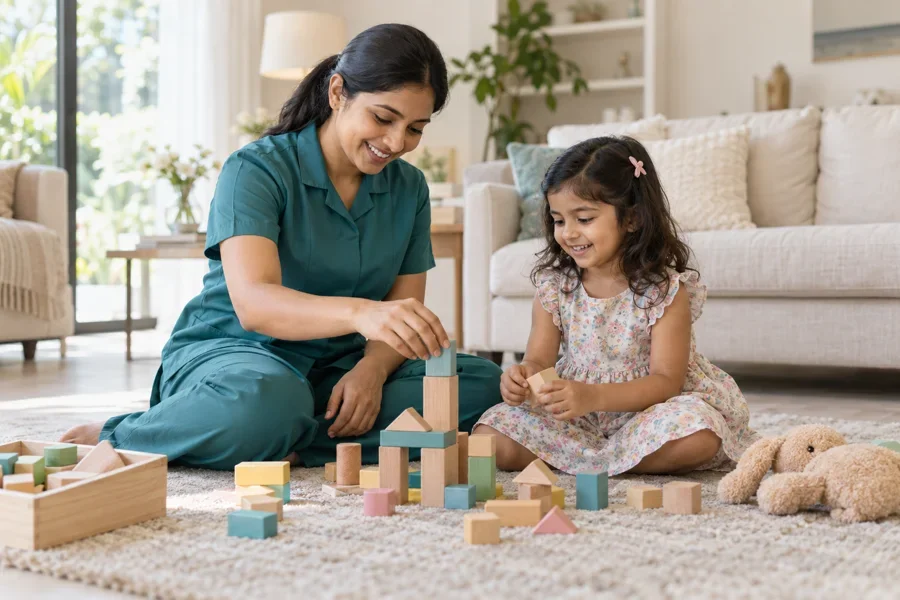 Nannies & babysitters at work — illustrative photograph
