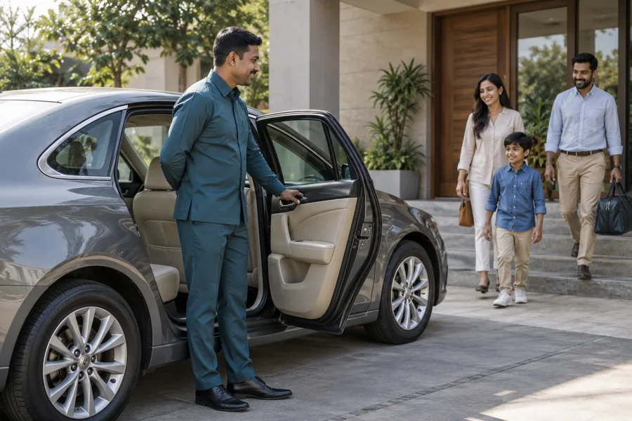 Family drivers at work — illustrative photograph