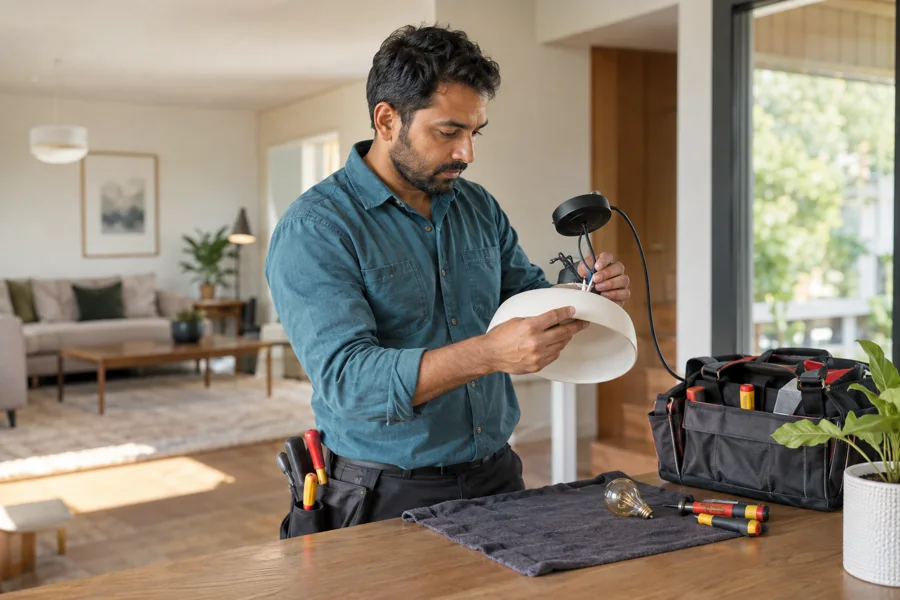 Electricians at work — illustrative photograph