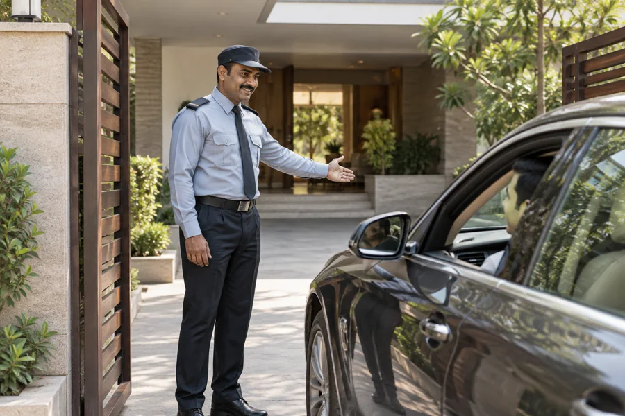 Security guards at work — illustrative photograph